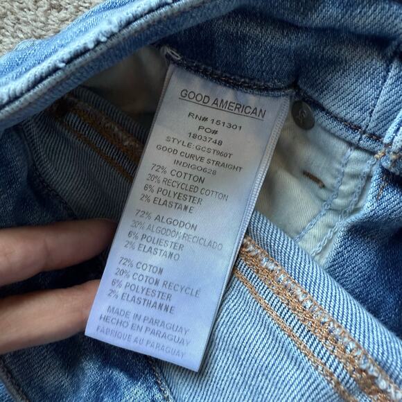 Good American Good Curve Straight Jeans MSRP size 2/26 - Picture 5 of 7